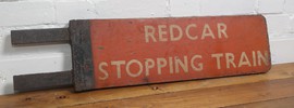 railwayana railway british totem wooden sign 